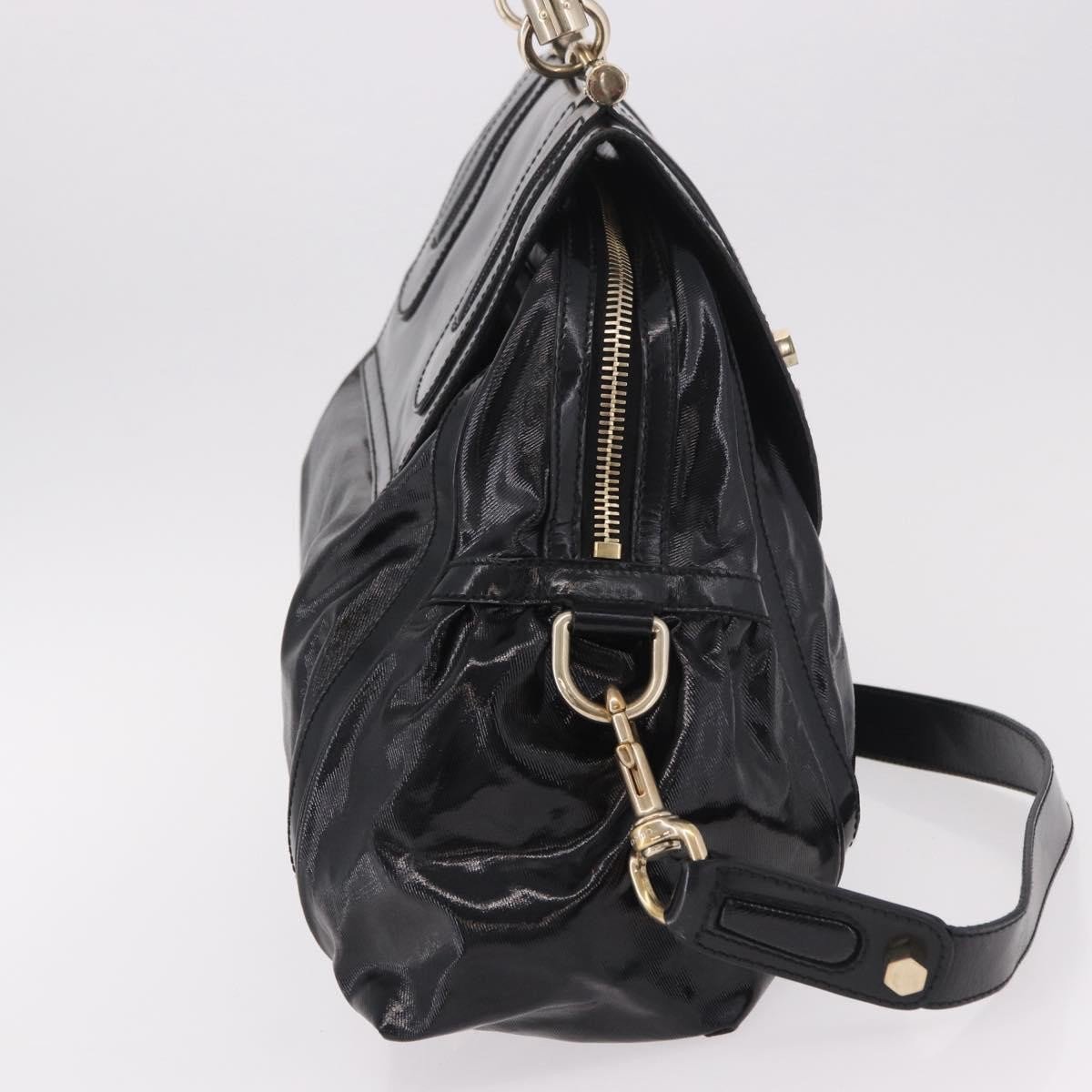 Gucci Pop Bamboo Handle Dialux Coated Canvas Medium Zwart