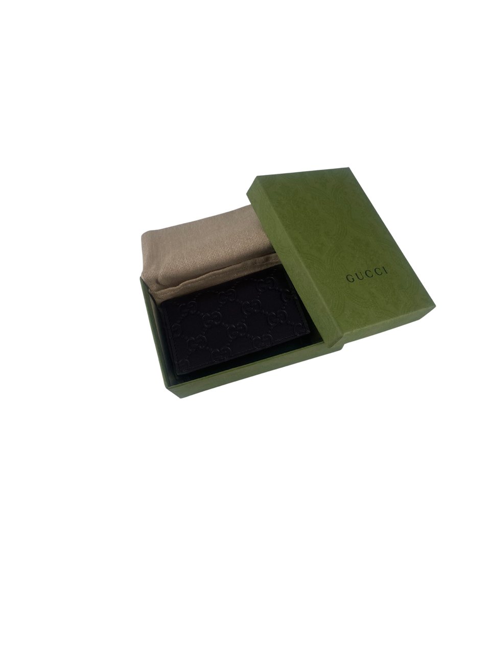 Gucci Gucci GG Marmont Round Wristlet Pouch Matelasse Leather Bruin