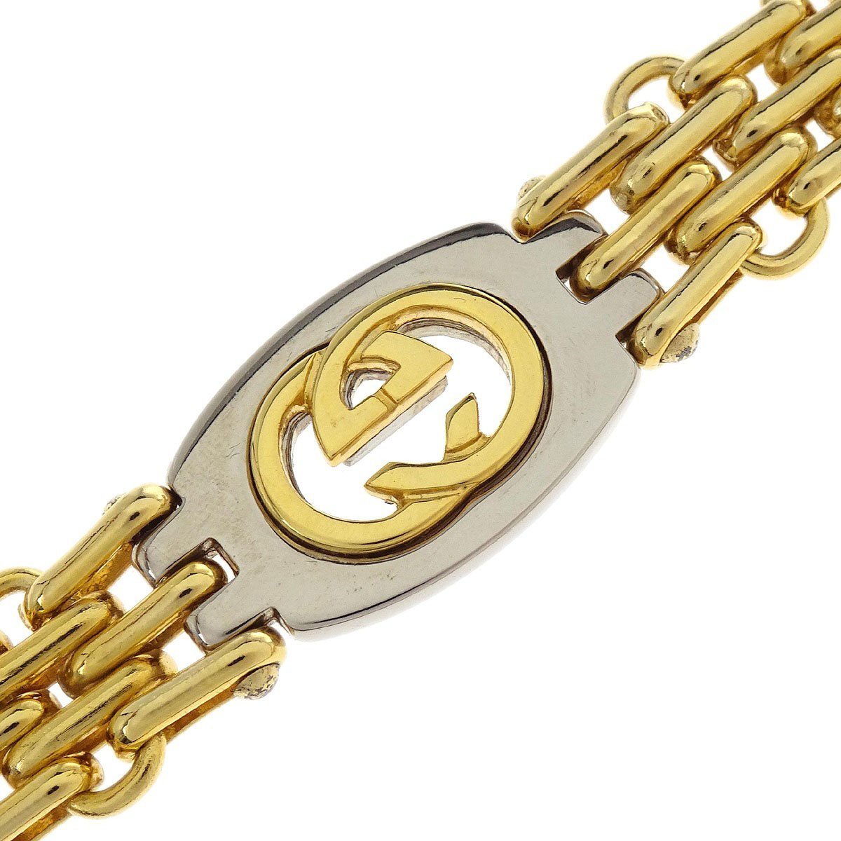 Gucci Gucci Vintage Multi Interlocking G Chain Belt Metal Goud