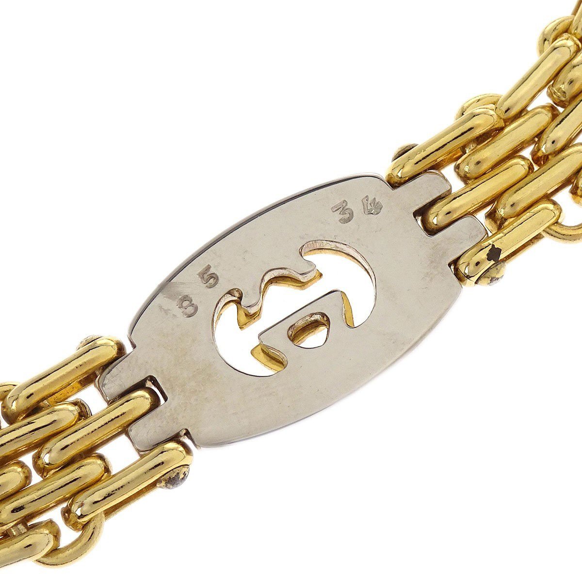 Gucci Gucci Vintage Multi Interlocking G Chain Belt Metal Goud