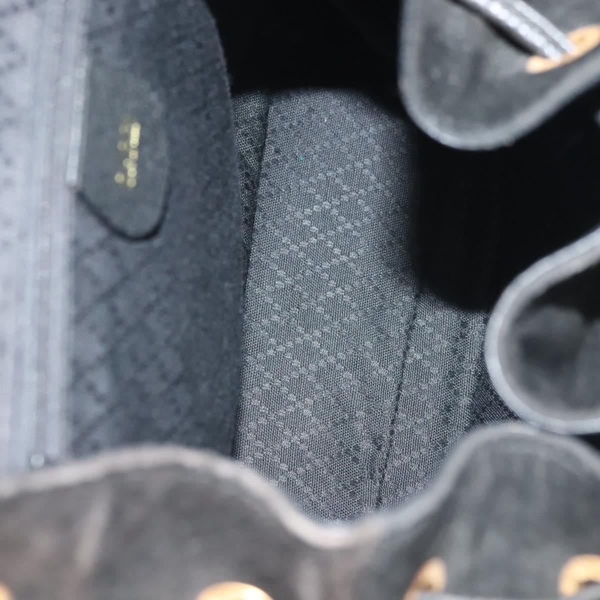 Gucci Gucci Bamboo Tassel Backpack Suede Medium Zwart