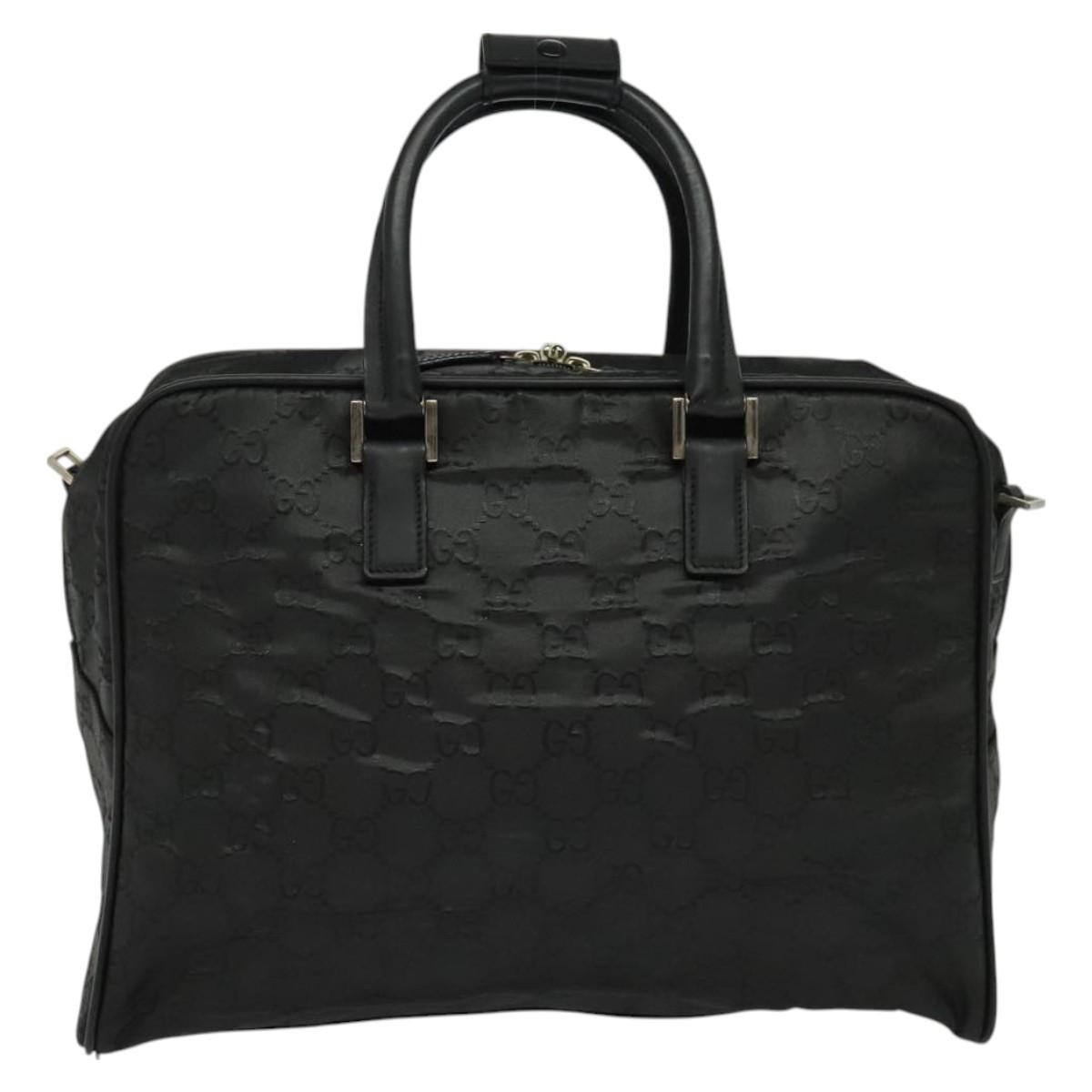 Gucci Gucci Vintage Boston Bag GG Canvas Small Zwart