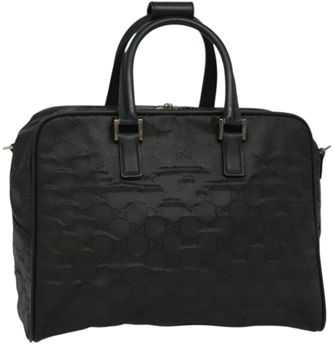 Gucci Gucci Vintage Boston Bag GG Canvas Small Zwart