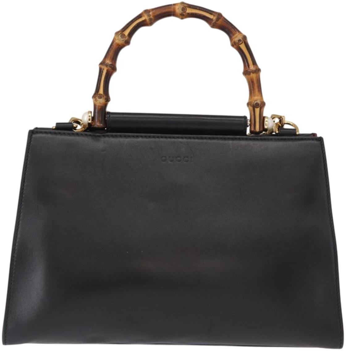 Gucci Gucci Nymphaea Top Handle Bag Leather Medium Zwart
