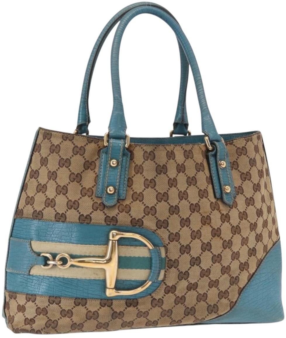 Gucci Gucci Hasler Tote GG Canvas Medium Beige