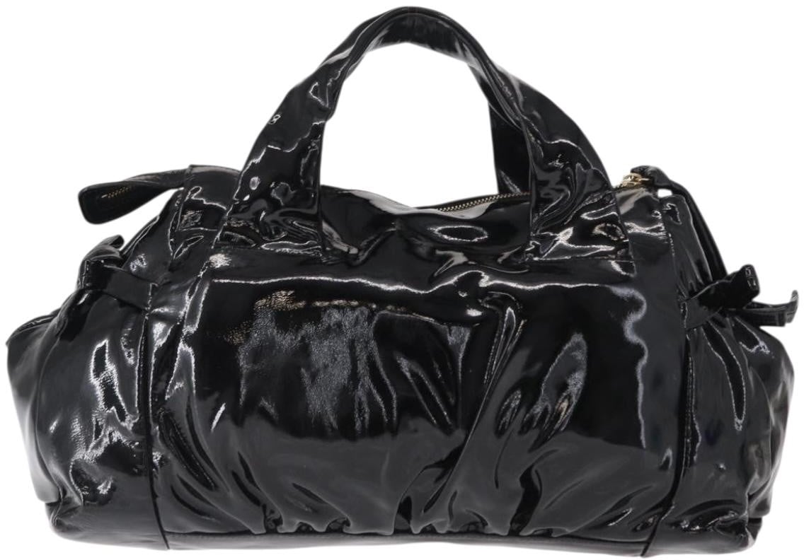 Gucci Gucci Hysteria Convertible Top Handle Bag Patent Small Zwart