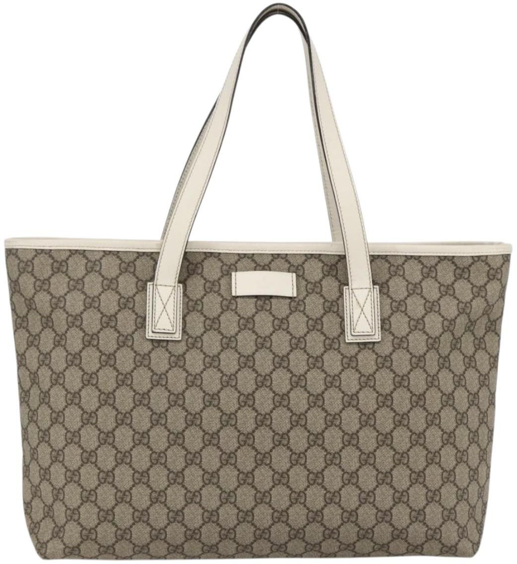 Gucci Gucci Plus Tote GG Coated Canvas with Leather Small Beige