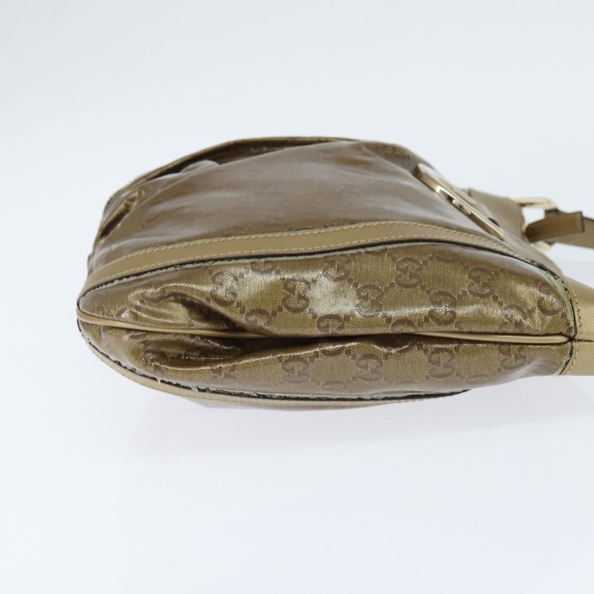 Gucci Gucci D Ring Messenger Bag GG Coated Canvas Small Goud