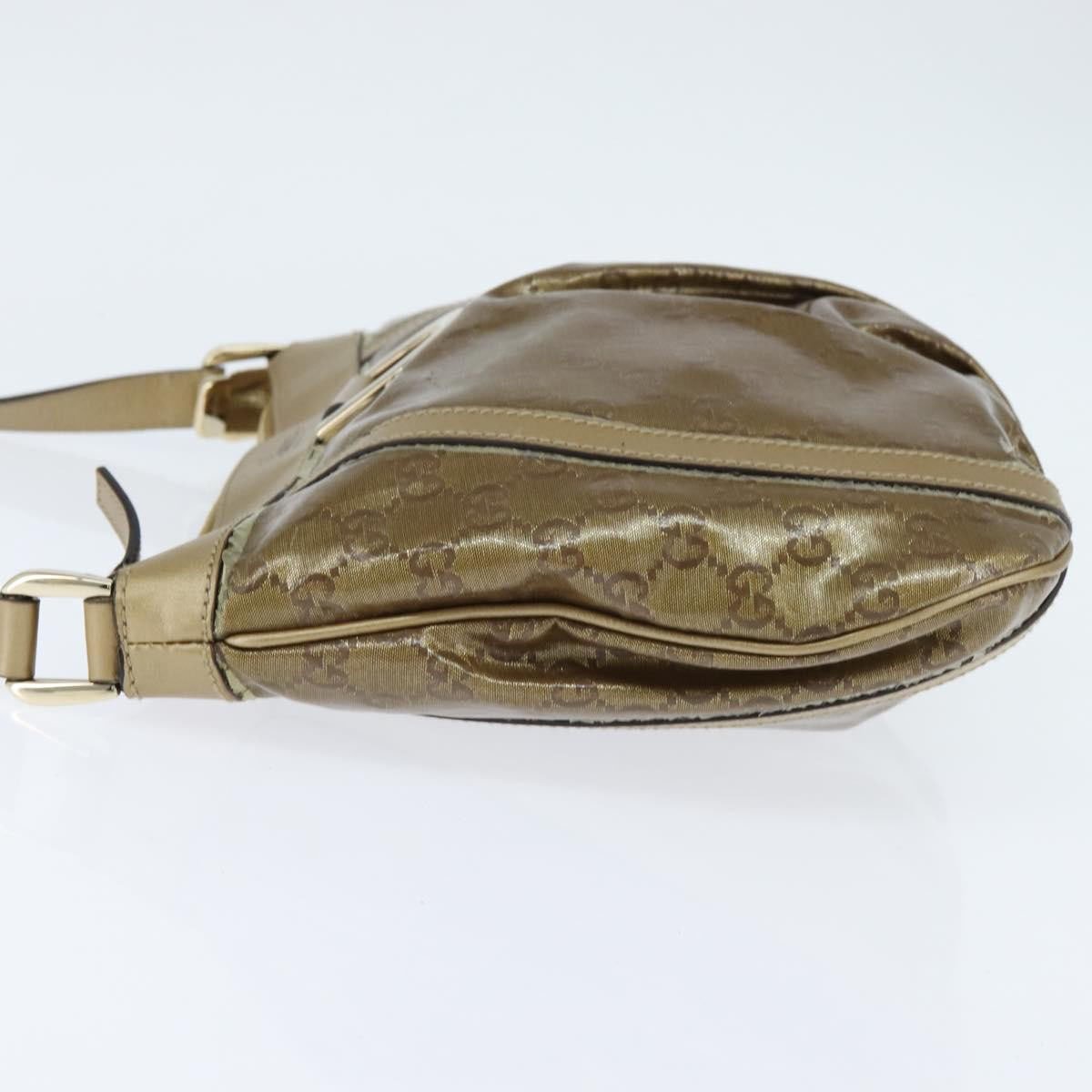 Gucci Gucci D Ring Messenger Bag GG Coated Canvas Small Goud