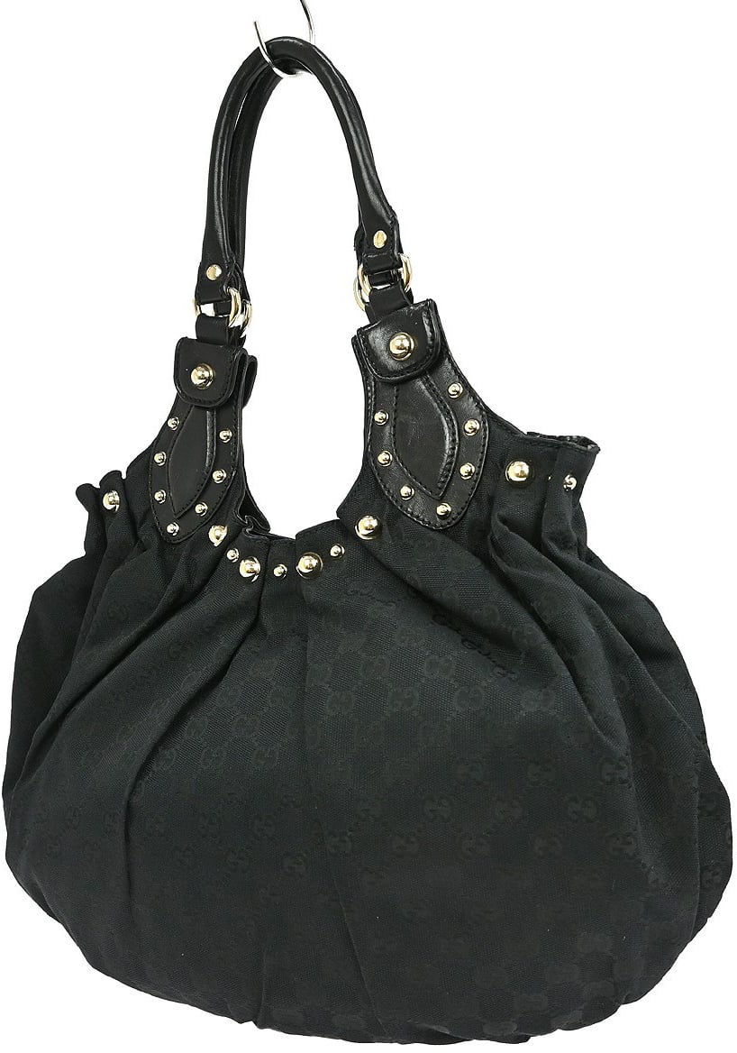 Gucci Gucci Pelham Tote Studded GG Canvas Medium Zwart