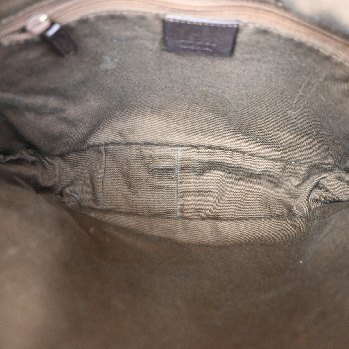 Gucci Gucci Vintage Bamboo Shoulder Bag Leather Bruin