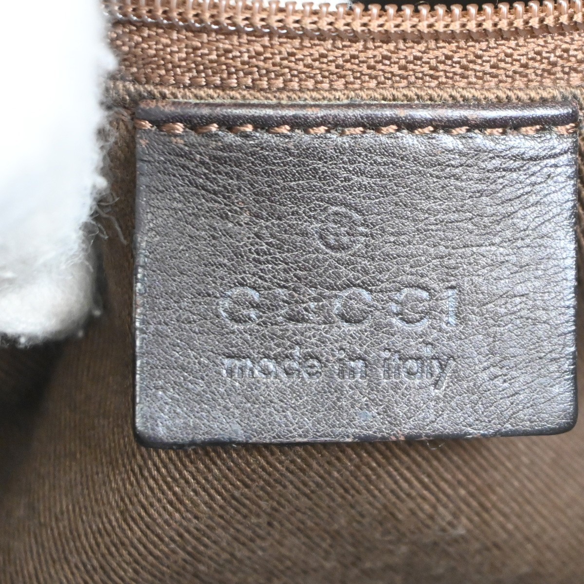 Gucci Gucci Vintage Bamboo Shoulder Bag Leather Bruin