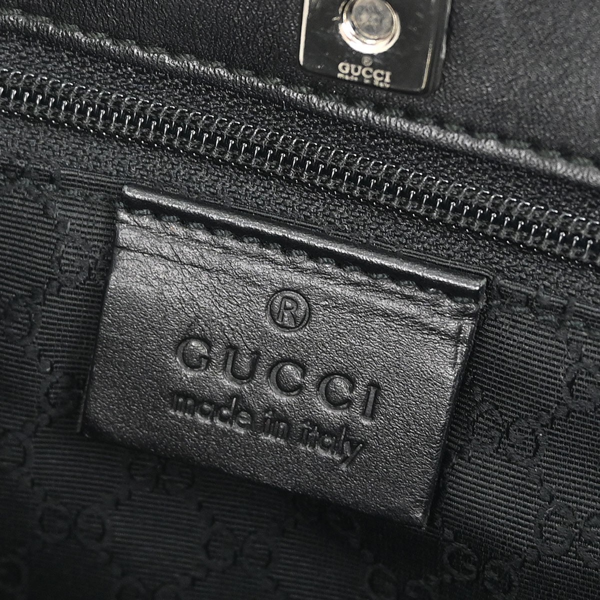Gucci Gucci Web Handbag Leather wih Canvas Zwart
