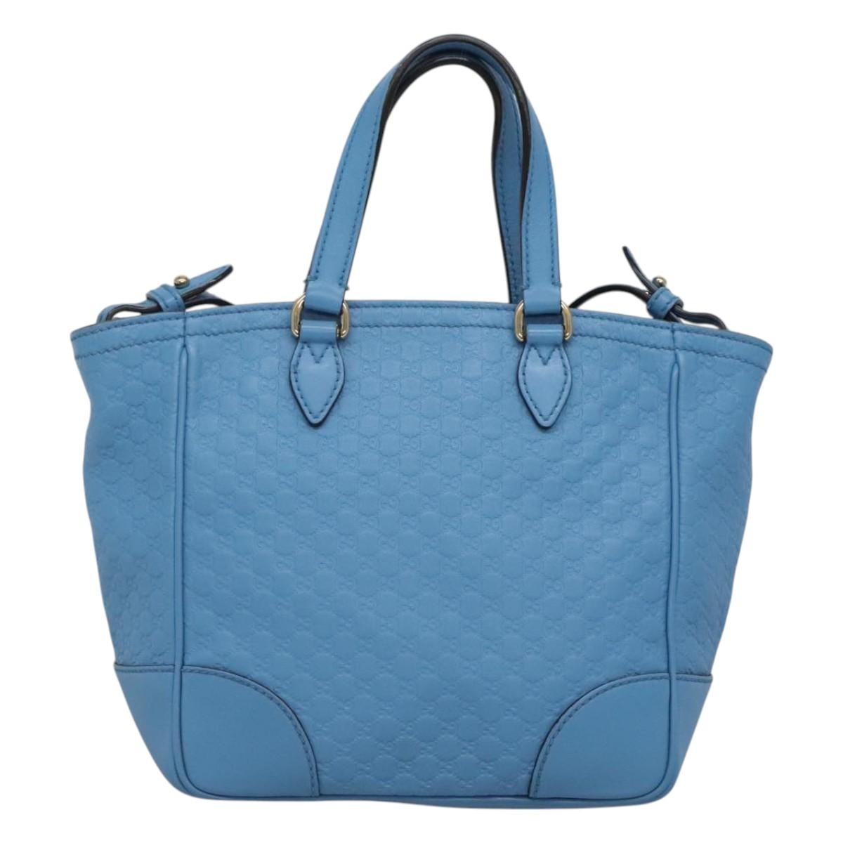 Gucci Gucci Bree Convertible Tote Microguccissima Leather Blauw
