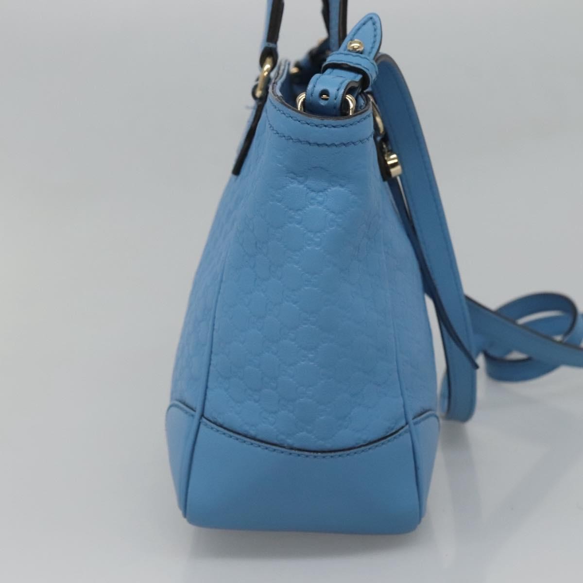 Gucci Gucci Bree Convertible Tote Microguccissima Leather Blauw