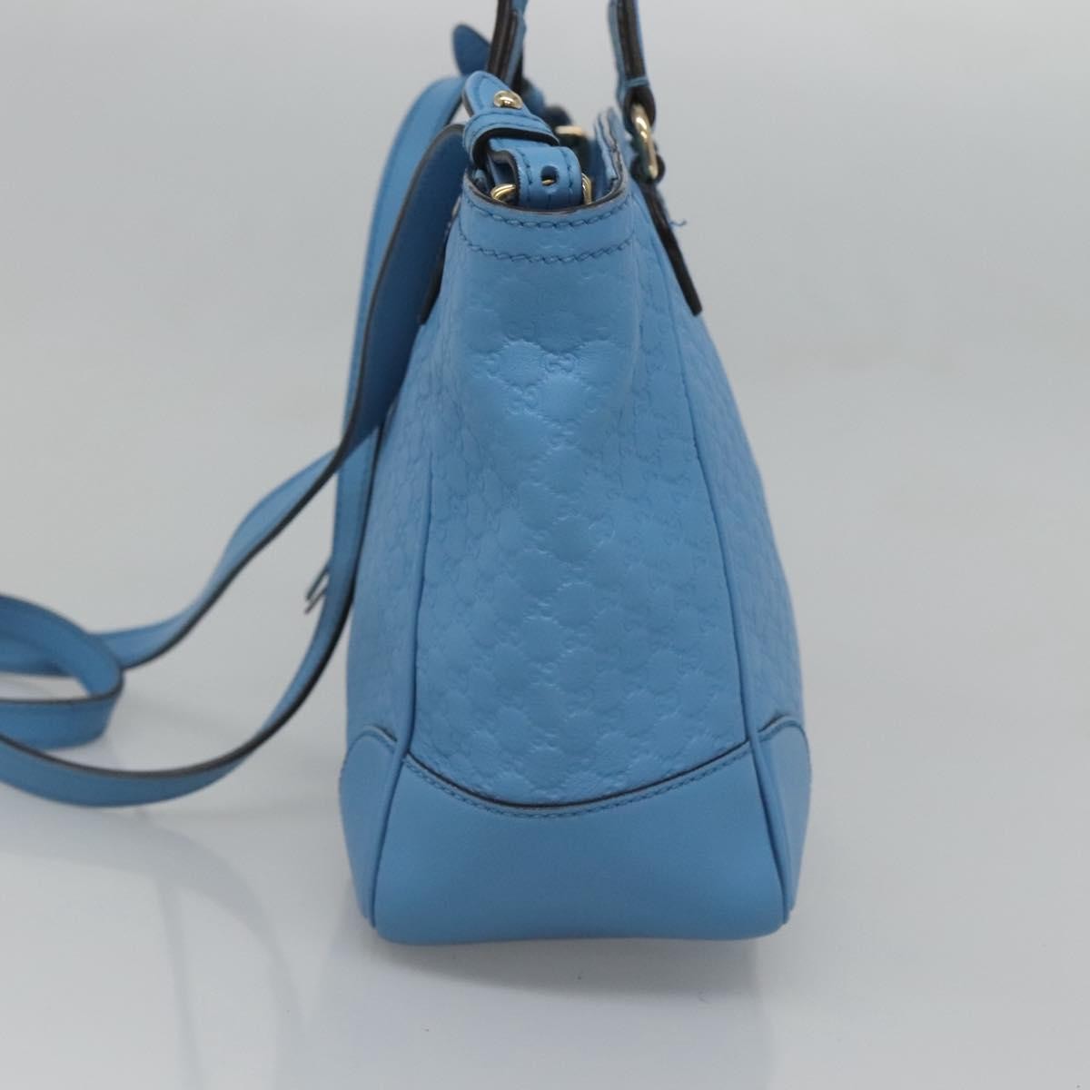 Gucci Gucci Bree Convertible Tote Microguccissima Leather Blauw