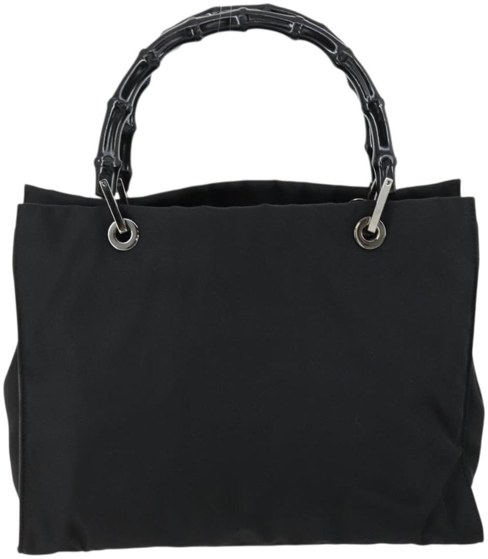 Gucci Gucci Bamboo Handle Tote nylon medium Zwart