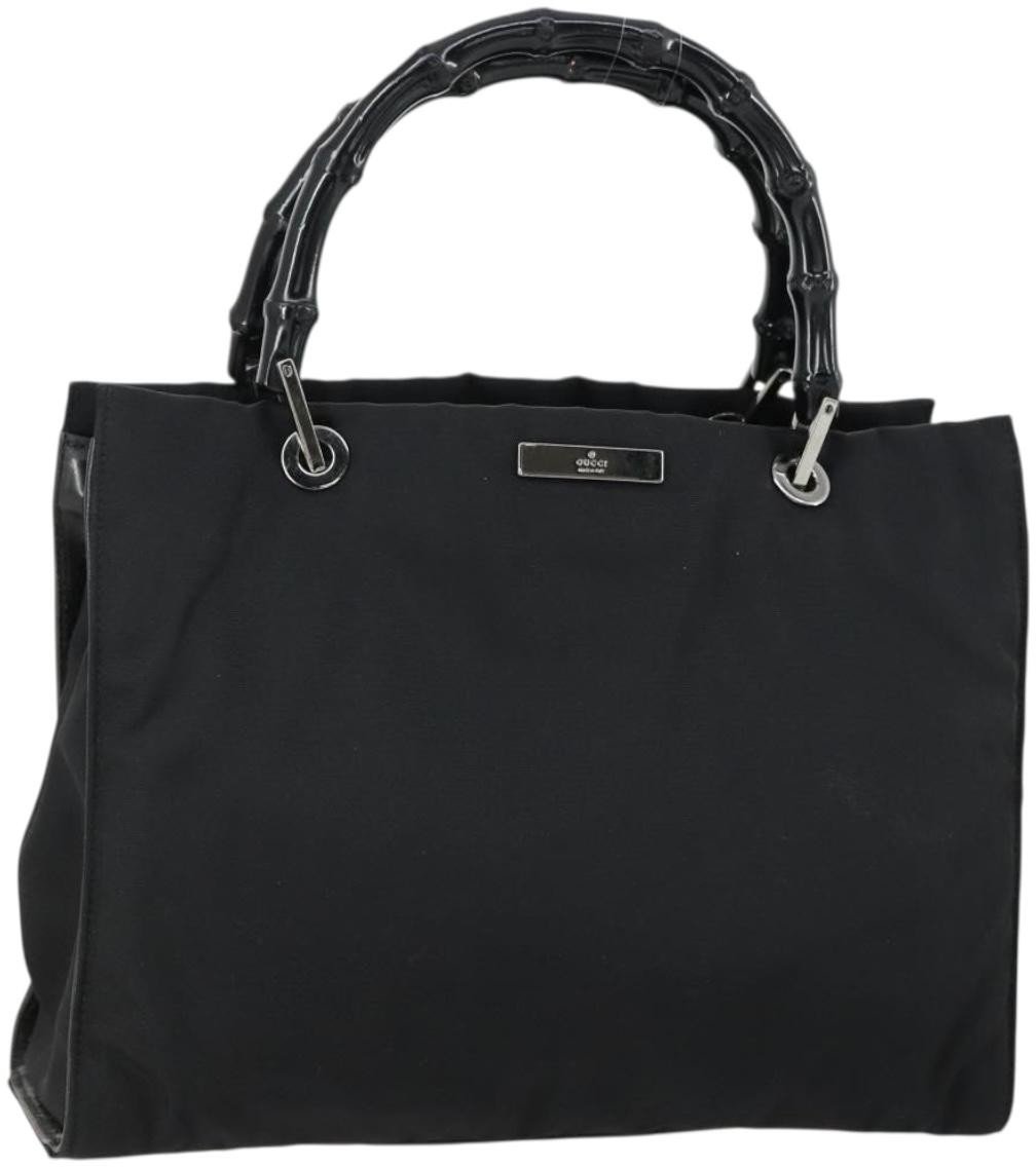 Gucci Gucci Bamboo Handle Tote nylon medium Zwart