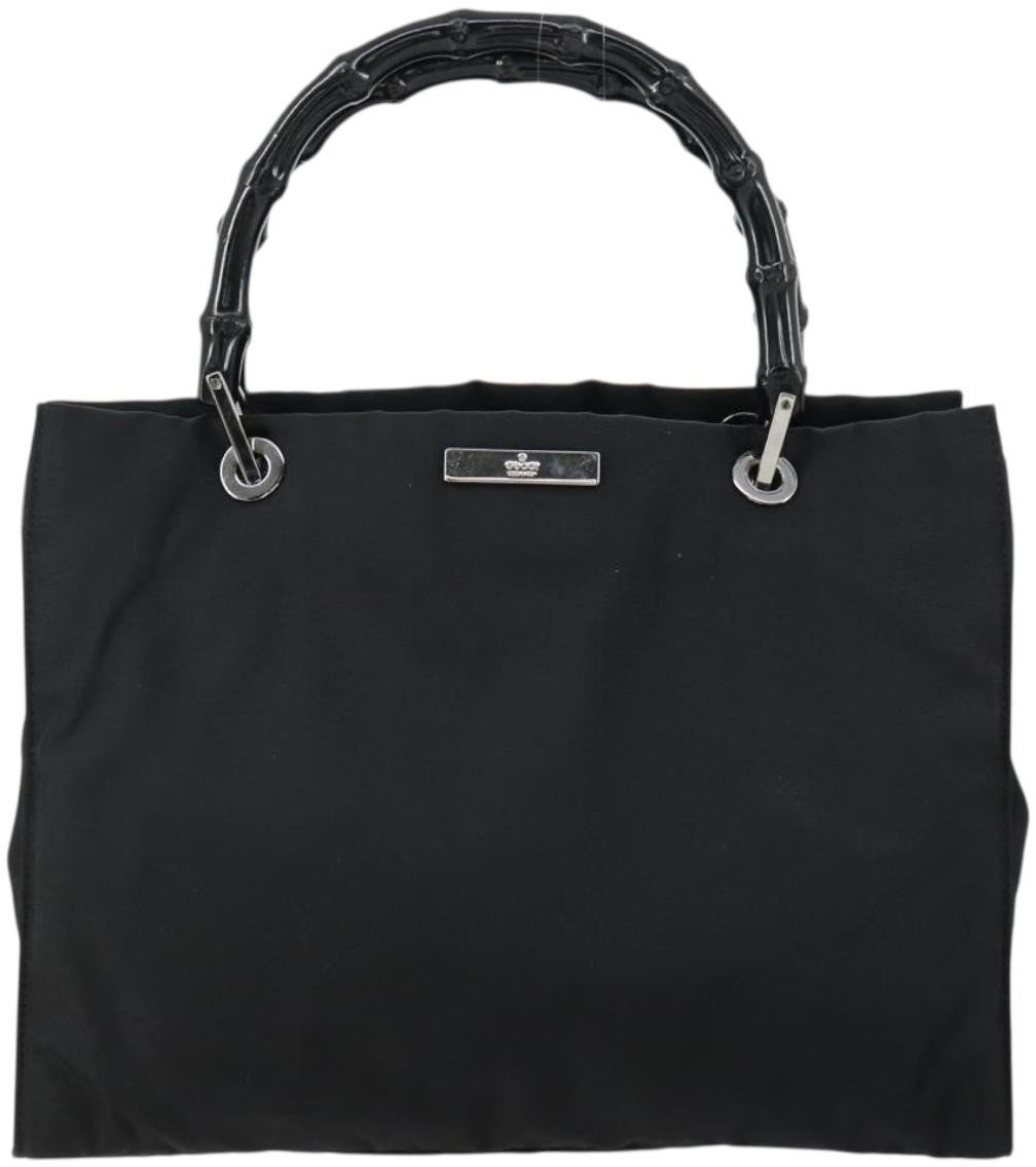 Gucci Gucci Bamboo Handle Tote nylon medium Zwart