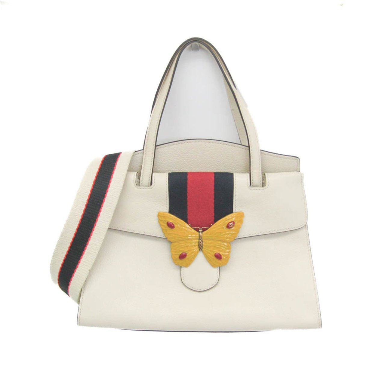 Gucci Gucci Totem Top Handle Bag Leather Medium Wit