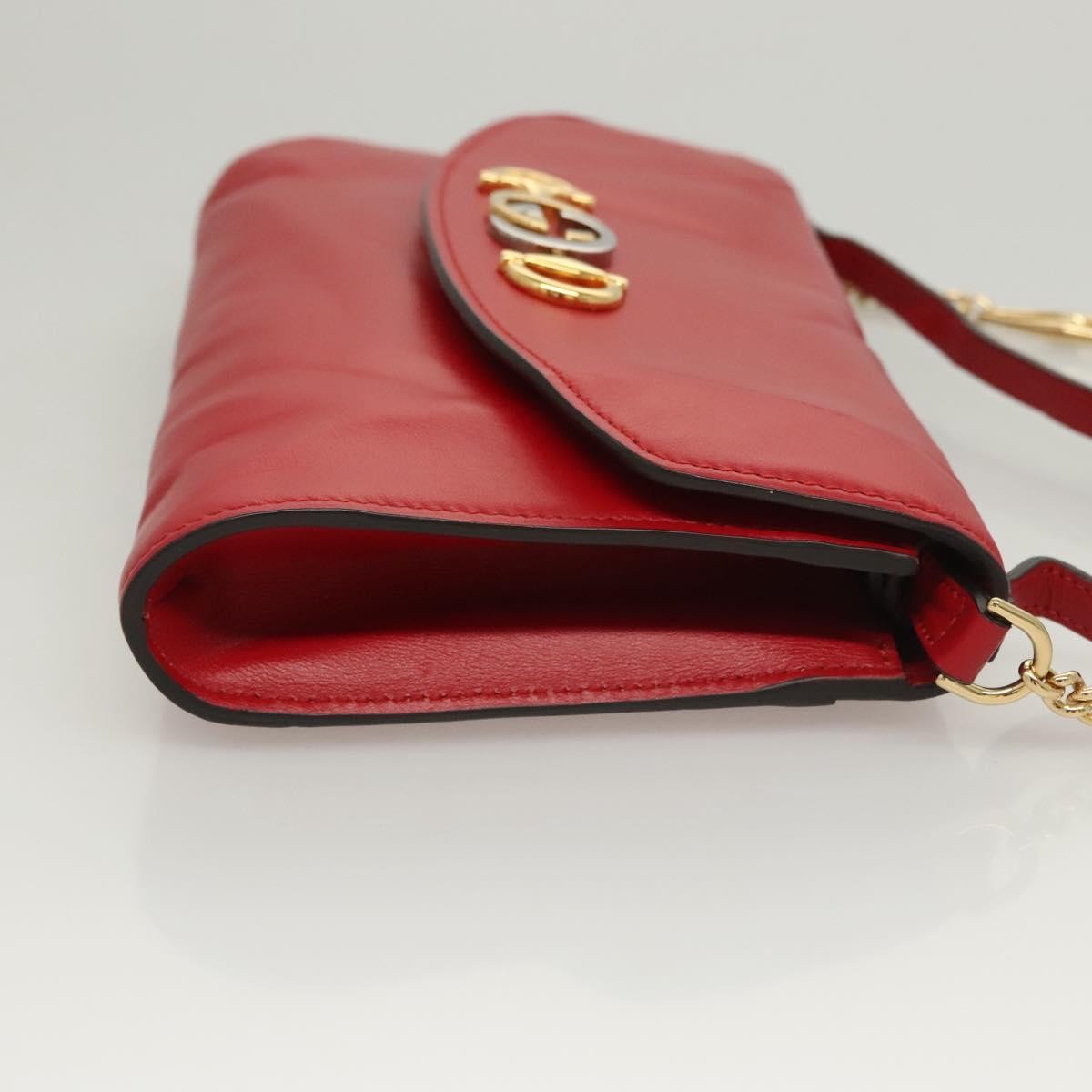 Gucci Gucci Zumi Shoulder Bag Leather Small Rood