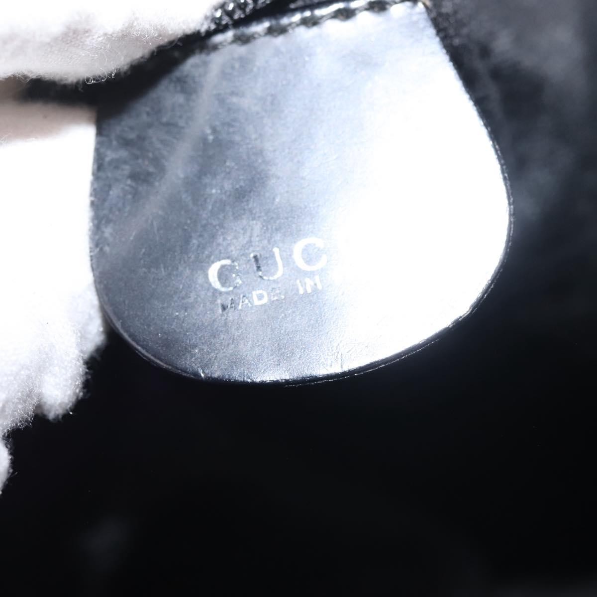 Gucci Gucci Vintage Bamboo Bucket Bag Nylon and Leather Small Zwart