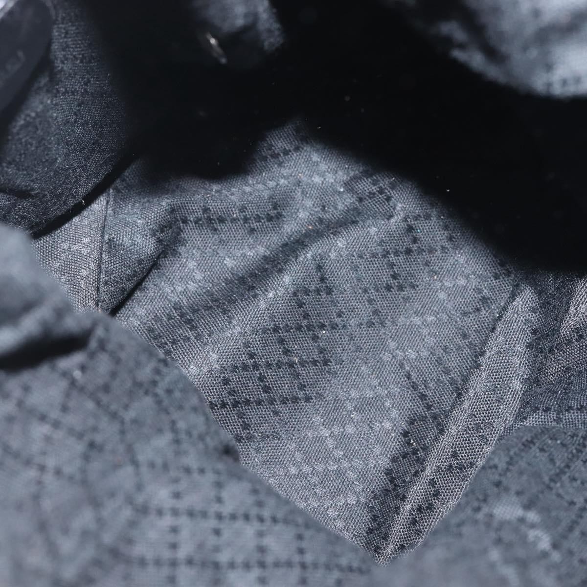 Gucci Gucci Vintage Bamboo Bucket Bag Nylon and Leather Small Zwart