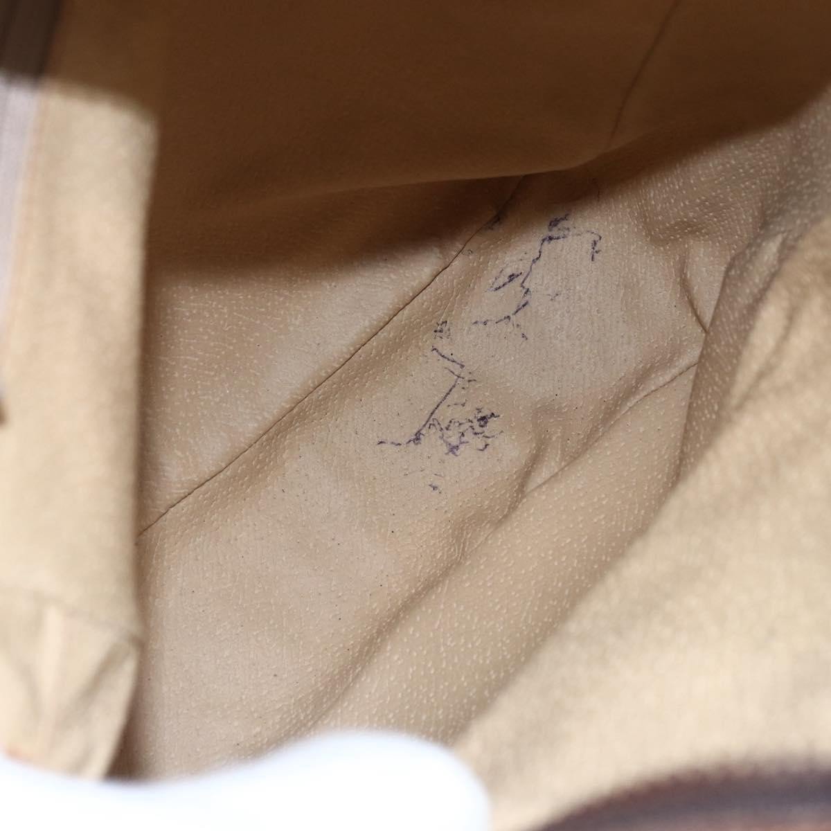 Gucci Gucci Front Pocket Messenger Bag GG Canvas with Leather Beige