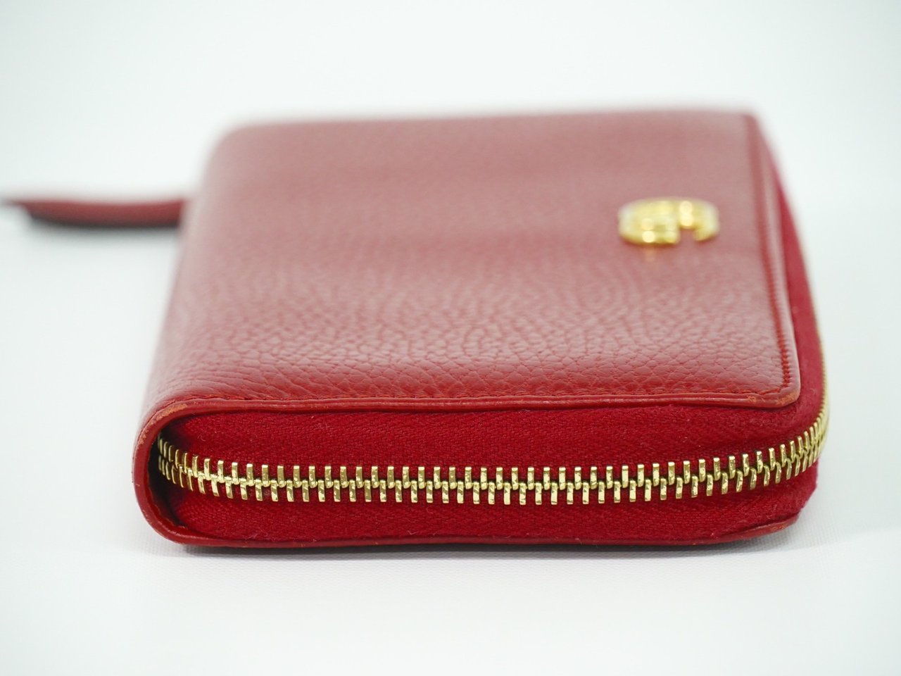 Gucci Gucci GG Marmont Zip Around Wallet Leather Rood