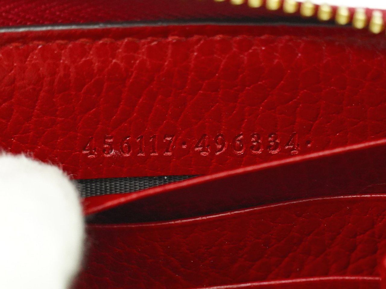 Gucci Gucci GG Marmont Zip Around Wallet Leather Rood