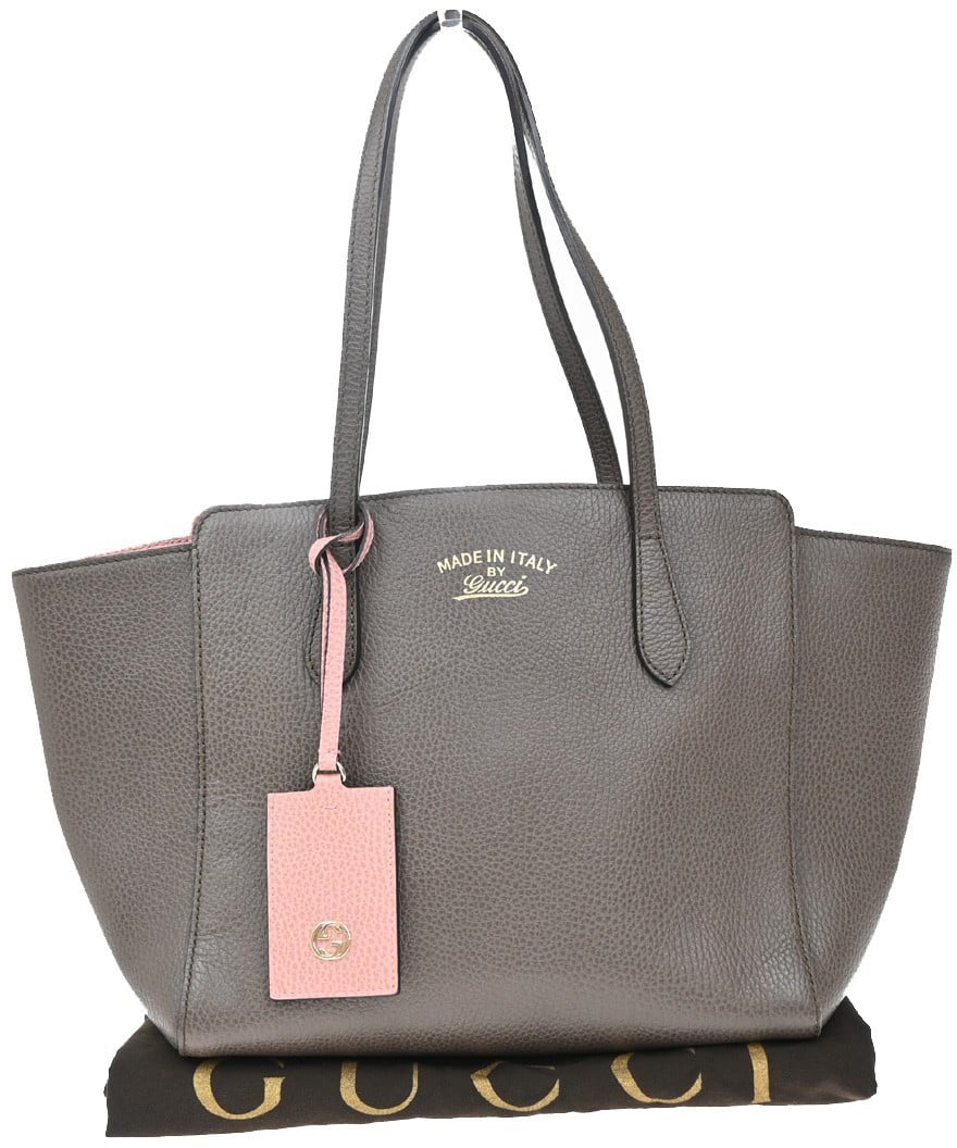 Gucci Gucci Swing Tote Leather Small Roze