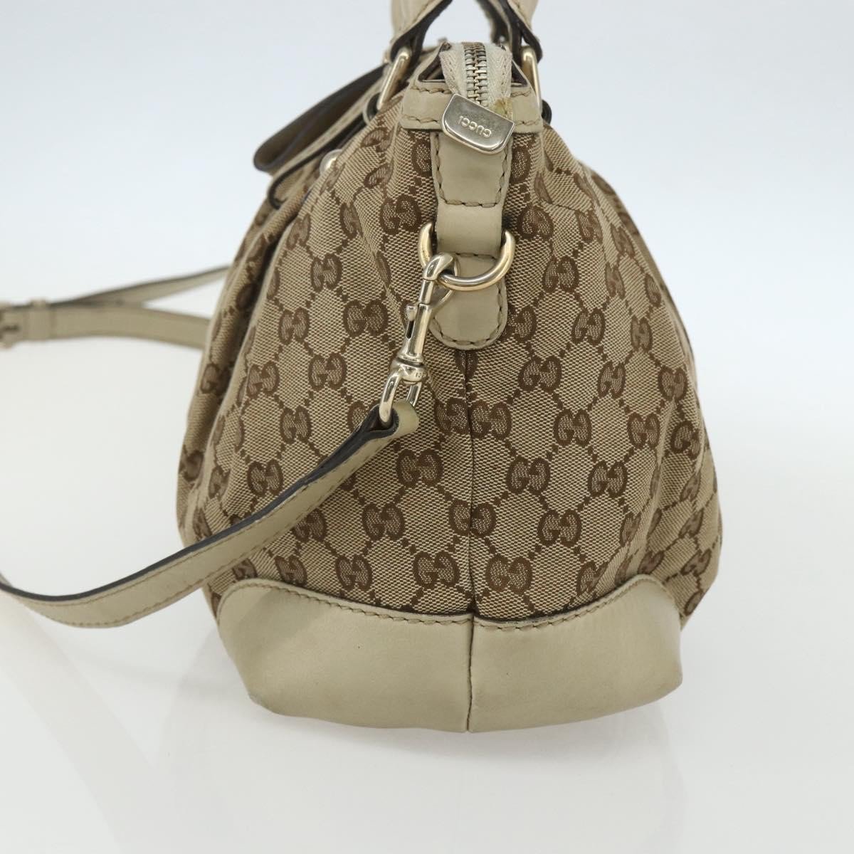 Gucci Gucci Sukey Top Handle Satchel GG Coated Canvas Medium Beige