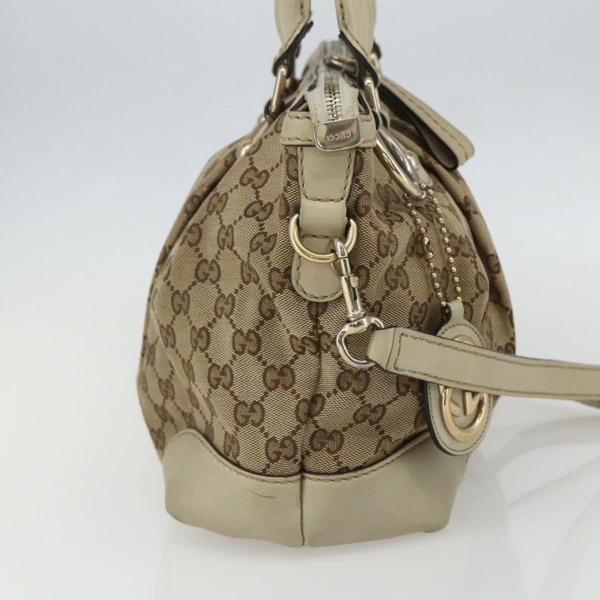 Gucci Gucci Sukey Top Handle Satchel GG Coated Canvas Medium Beige