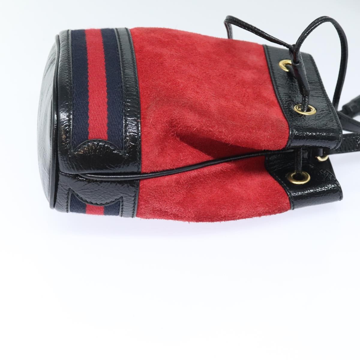 Gucci Gucci Ophidia Bucket Bag Suede Mini Rood