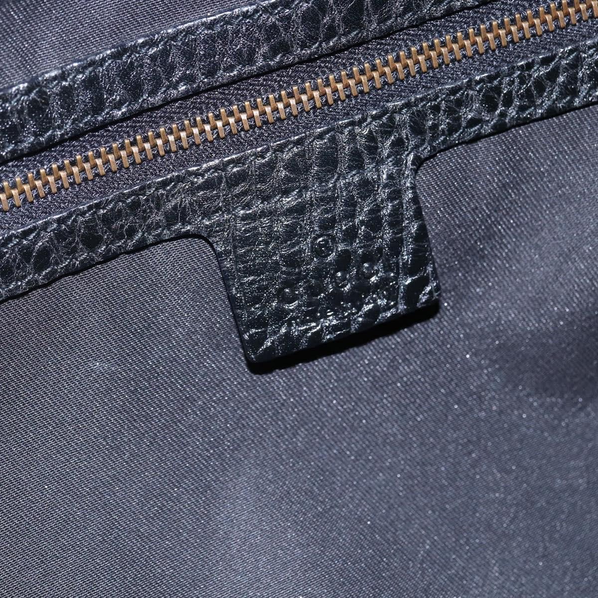 Gucci Gucci Interlocking Icon Drawstring Hobo Leather Medium Zwart