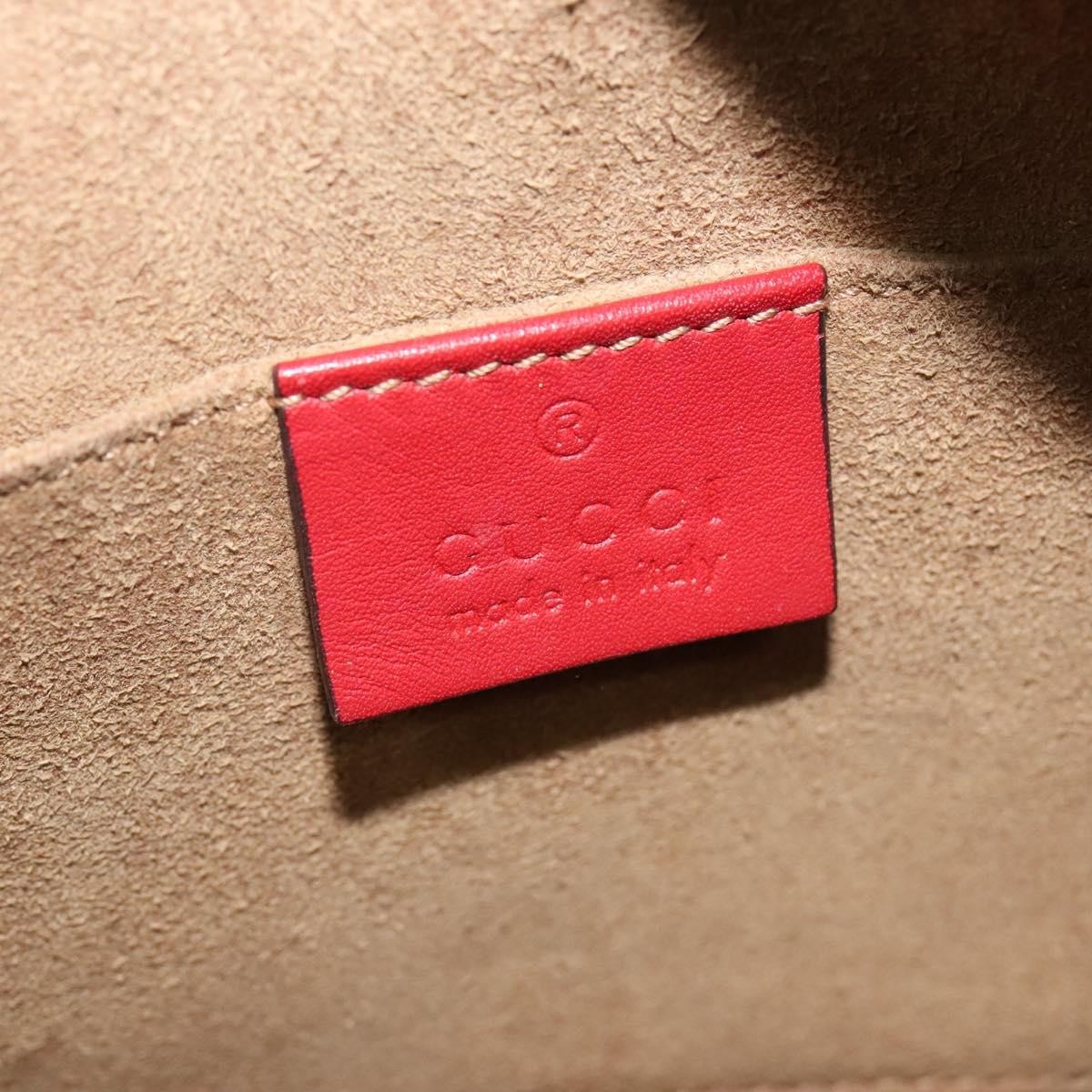 Gucci Gucci Chain Crossbody Bag Arabesque GG Coated Canvas with Leather Mini Rood