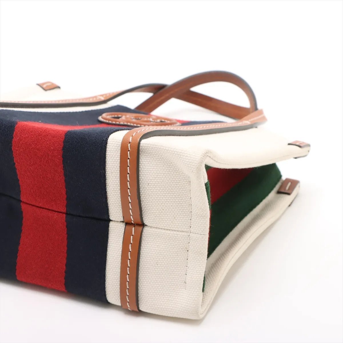 Gucci Interlocking G Web Tote Canvas Mini Beige