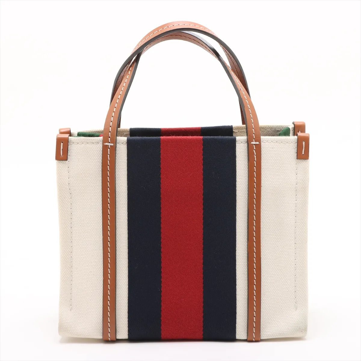Gucci Interlocking G Web Tote Canvas Mini Beige