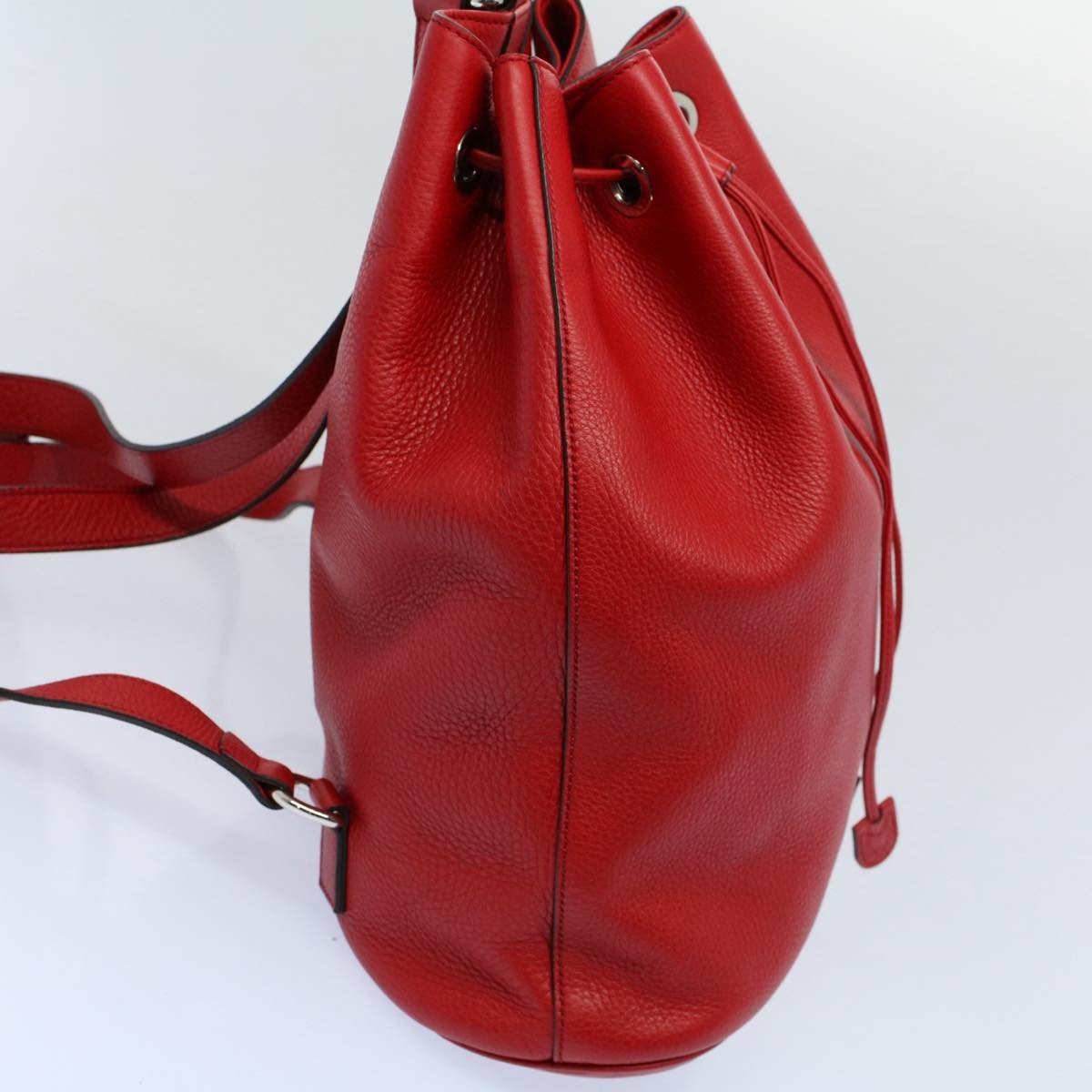 Gucci Gucci Soho Drawstring Backpack Leather Large Rood