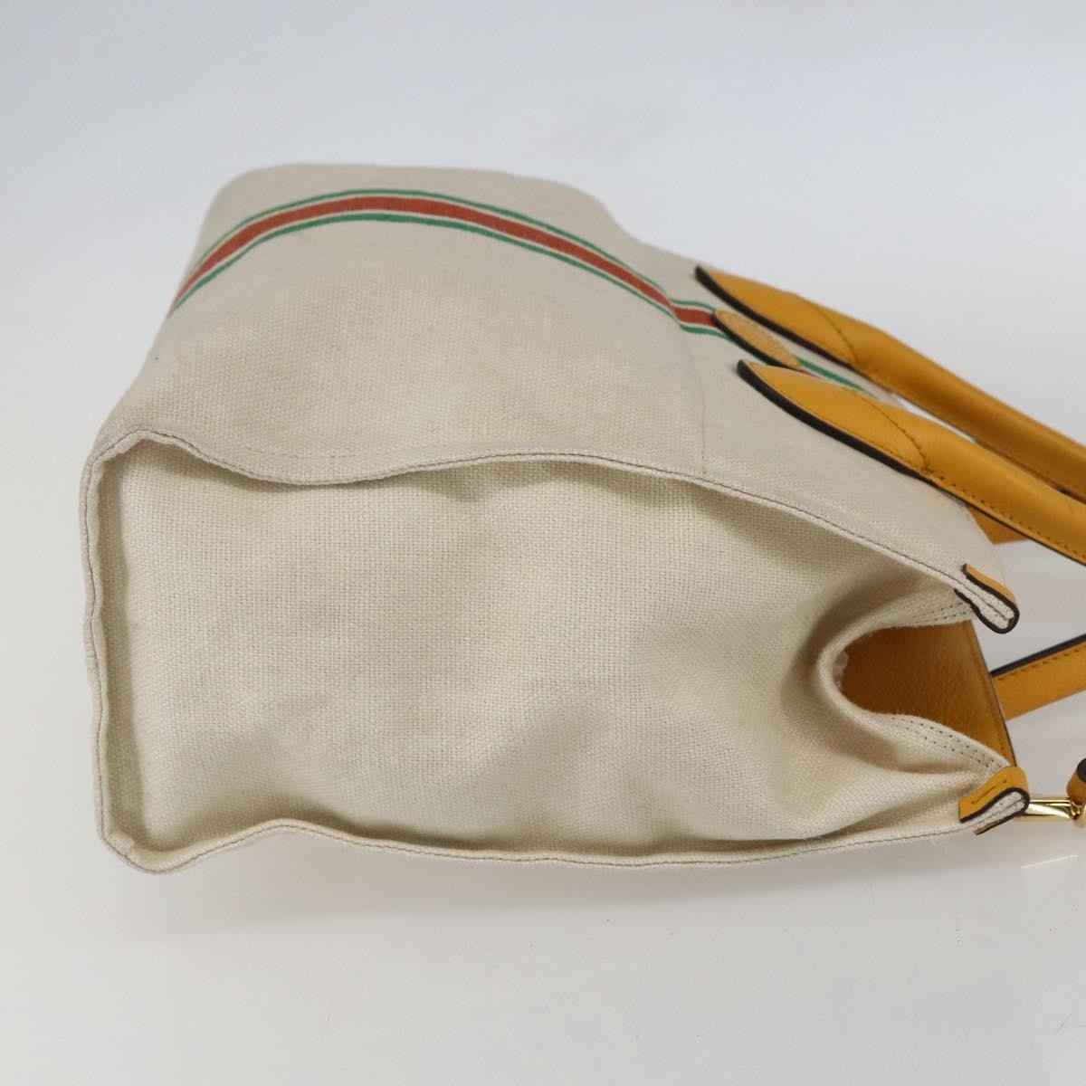 Gucci Gucci Foldable Web Tote Canvas with Leather Small Beige