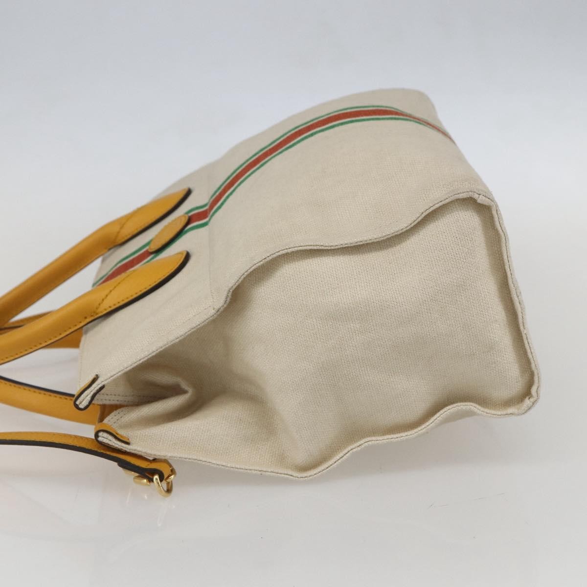 Gucci Gucci Foldable Web Tote Canvas with Leather Small Beige