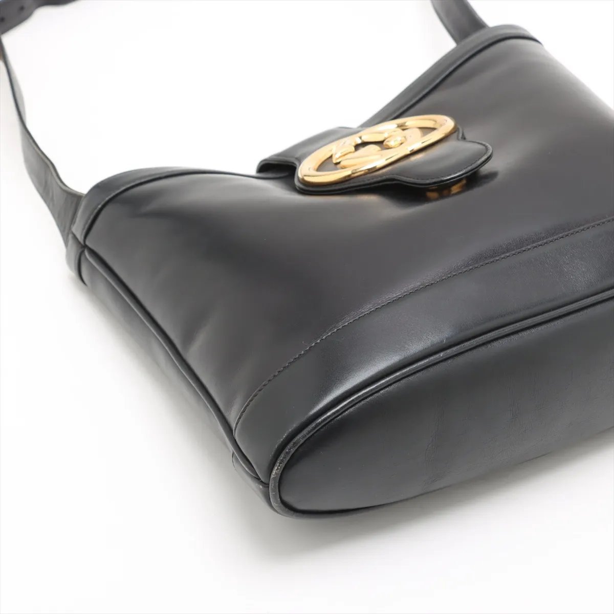 Gucci Old Gucci Suede and Leather Zwart