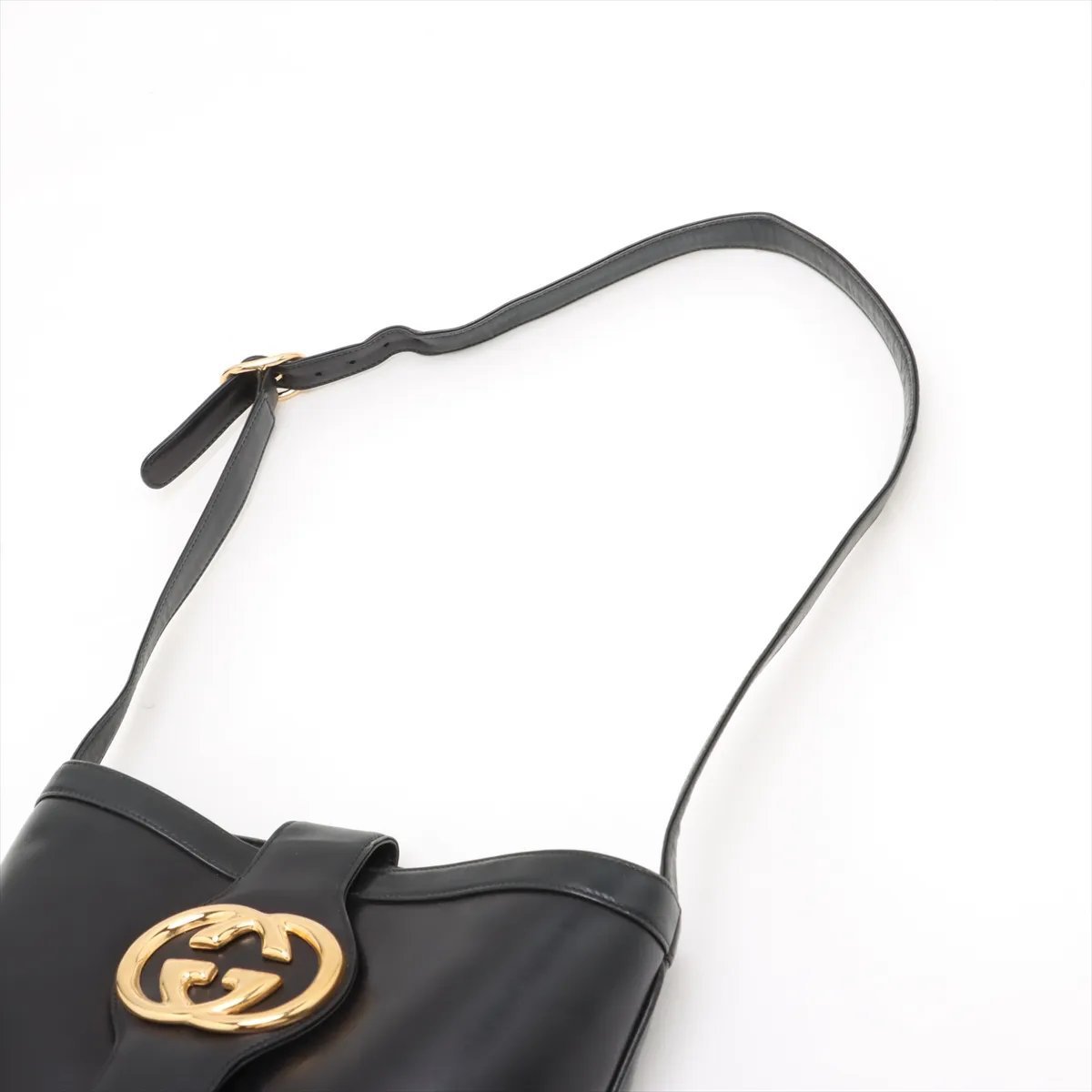 Gucci Old Gucci Suede and Leather Zwart