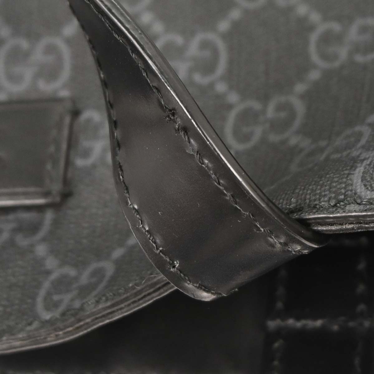 Gucci Gucci Convertible Soft Open Tote GG Coated Canvas Tall Zwart