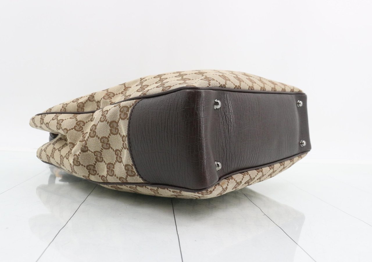 Gucci Bamboo shopper Leather Bruin