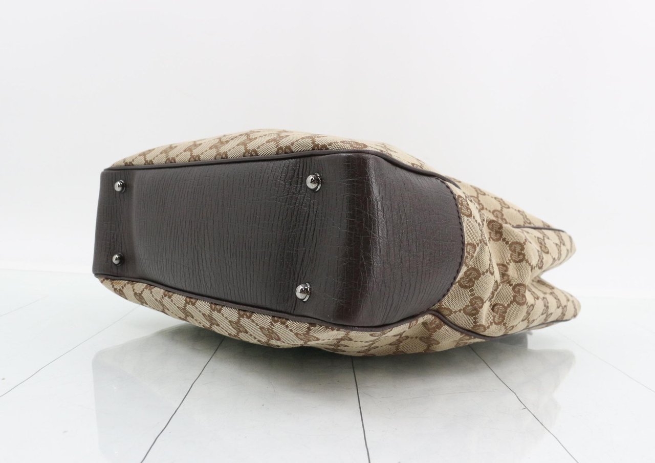 Gucci Bamboo shopper Leather Bruin