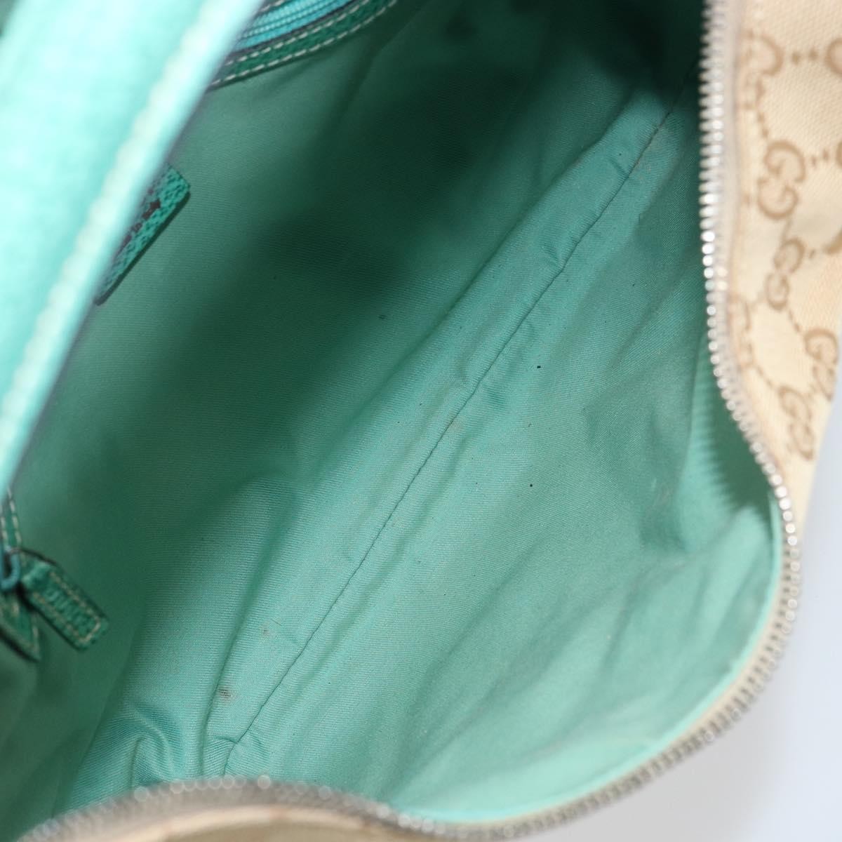 Gucci Gucci Vintage Zip Hobo GG Canvas with Leather XL Beige