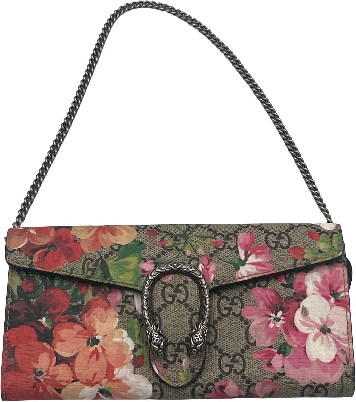 Gucci Gucci Dionysus Chain Wallet Leather Small Beige