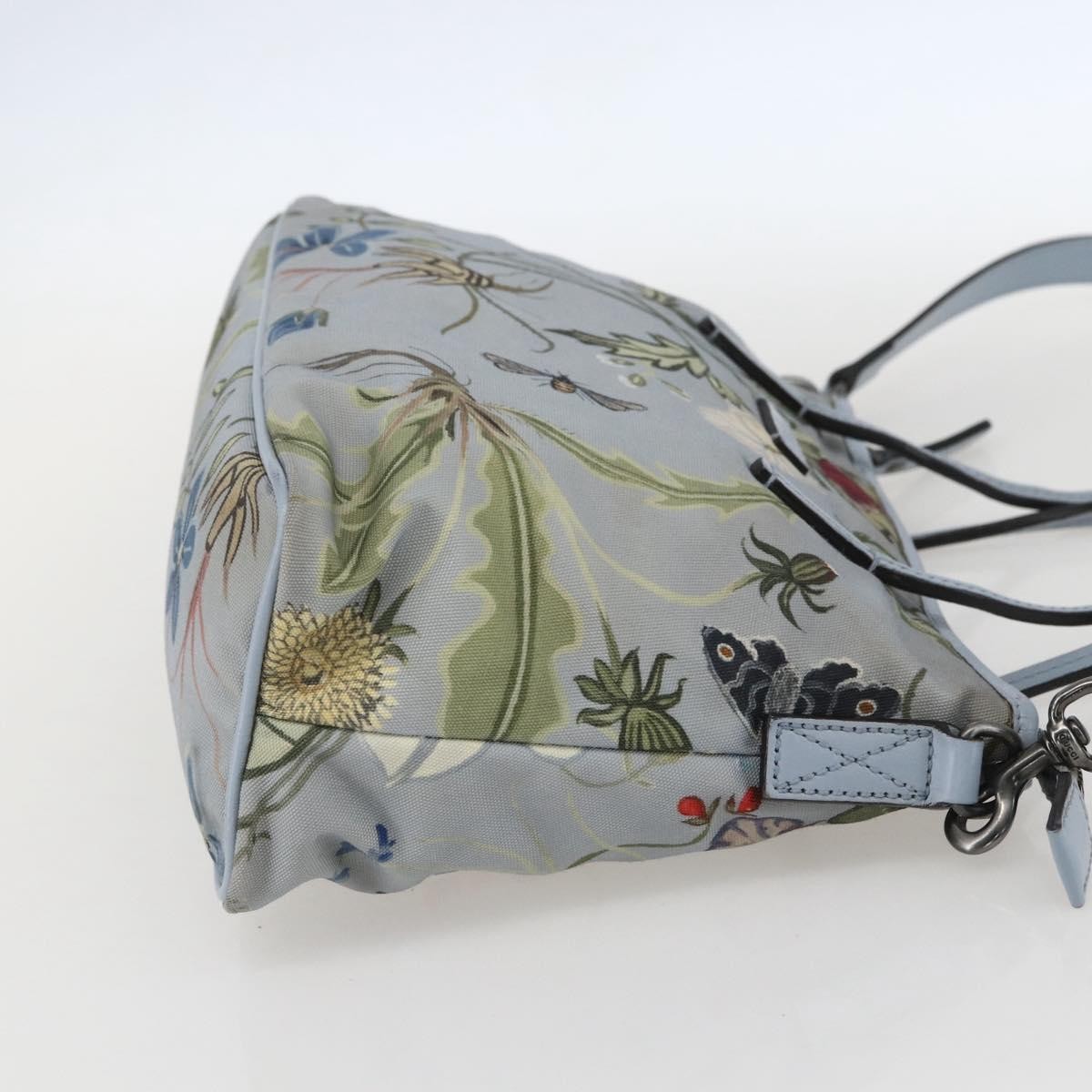 Gucci Gucci Convertible Zip Tote Flora Canvas Medium Blauw