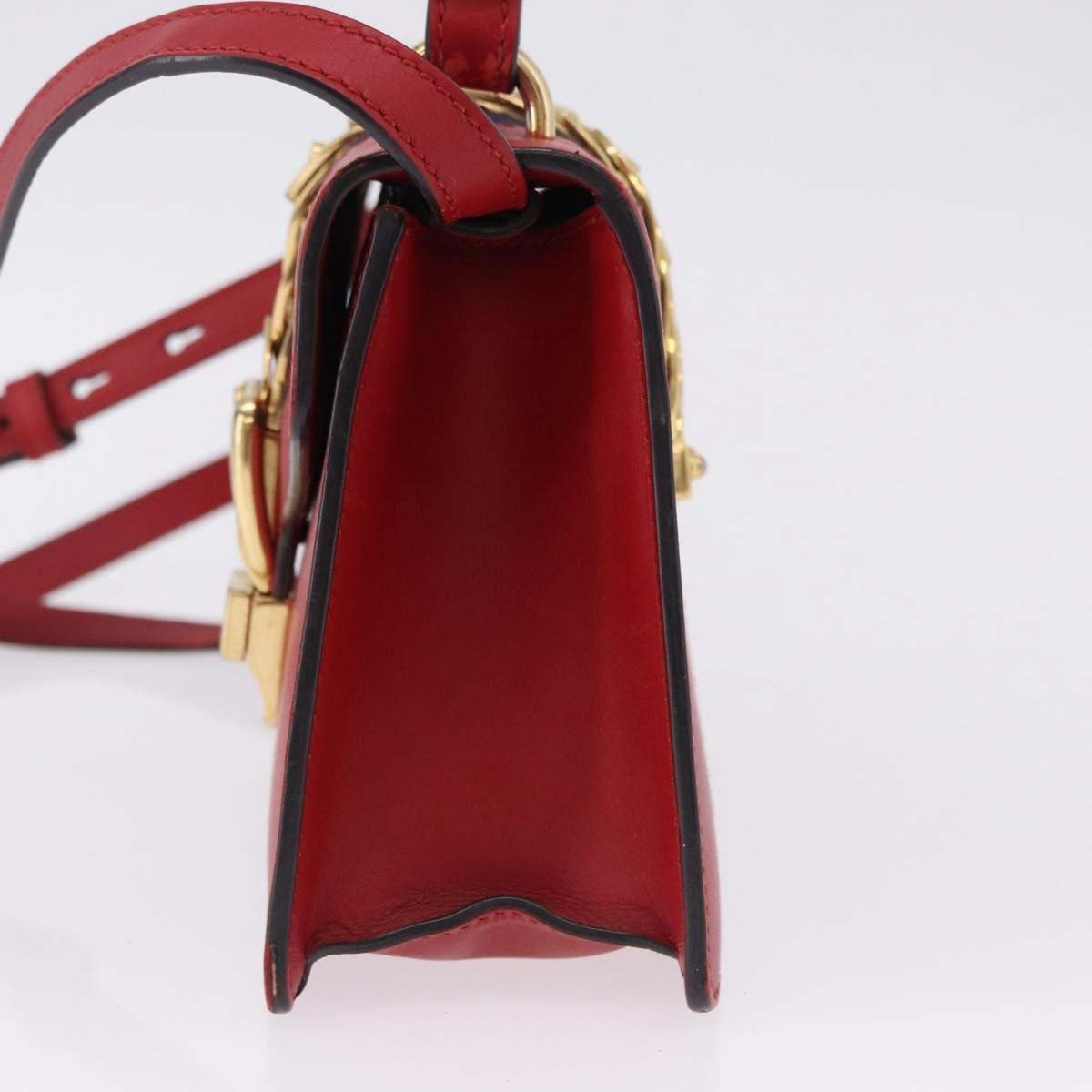 Gucci Sylvie Belt Leather Rood